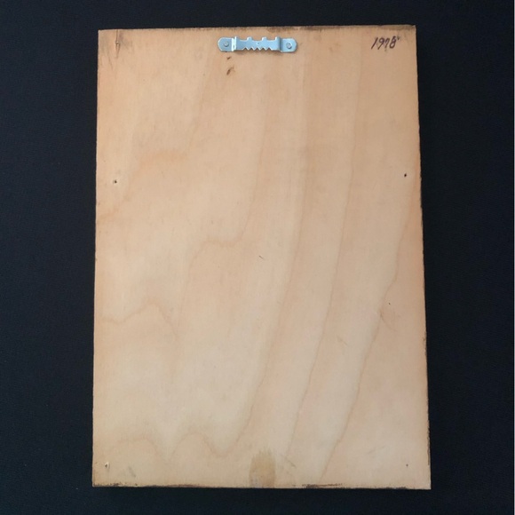 Vintage Hand Painted Artist Signed Wood Apple Wall Art - “Have an Apple a Day” - Picture 12 of 12